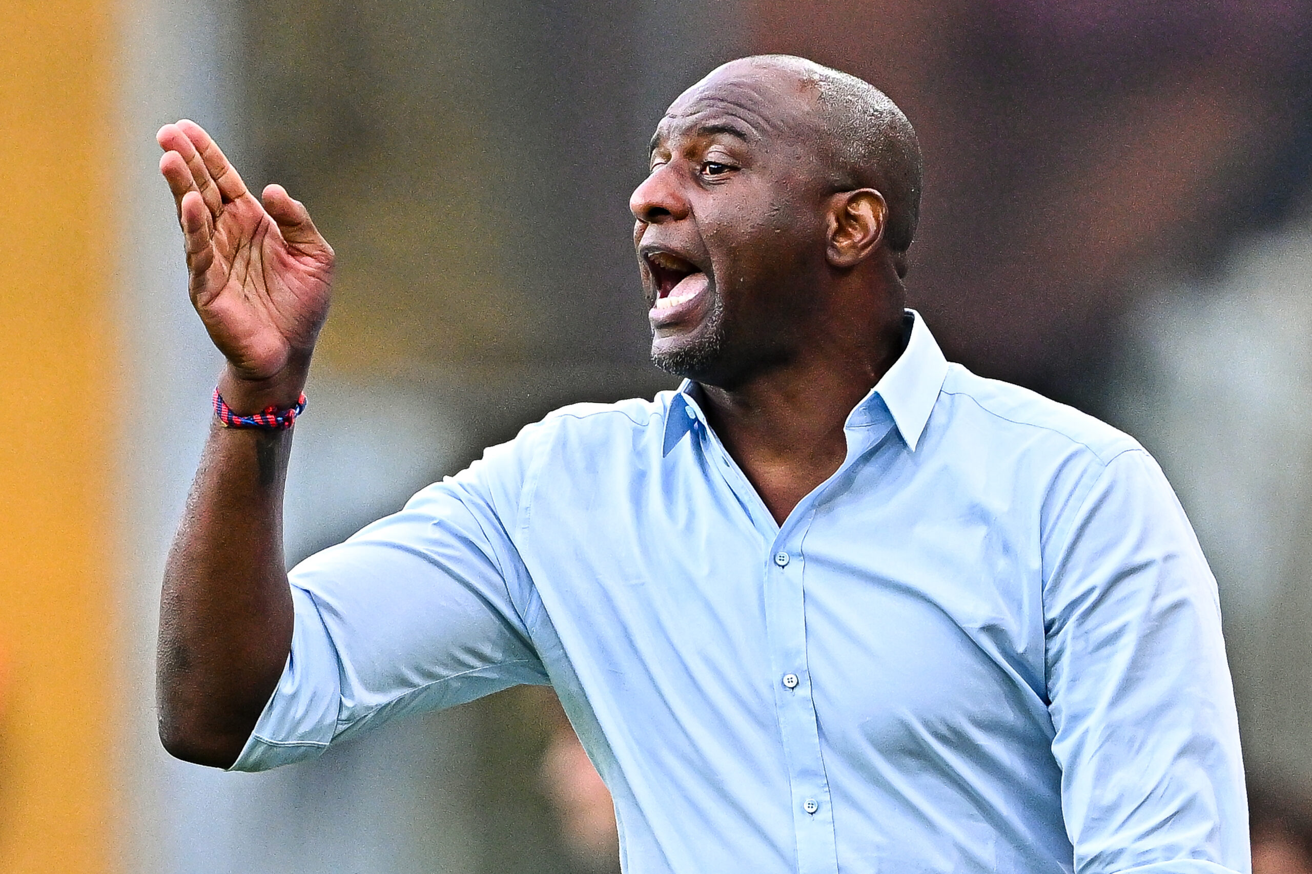 GENOA, ITALY - SEPTEMBER 25: Patrick Vieira, head coach of Genoa, reacts during the Coppa Italia match between Genoa CFC and Empoli at Stadio Luigi Ferraris on September 25, 2025 in Genoa, Italy. (Photo by Simone Arveda/Getty Images)