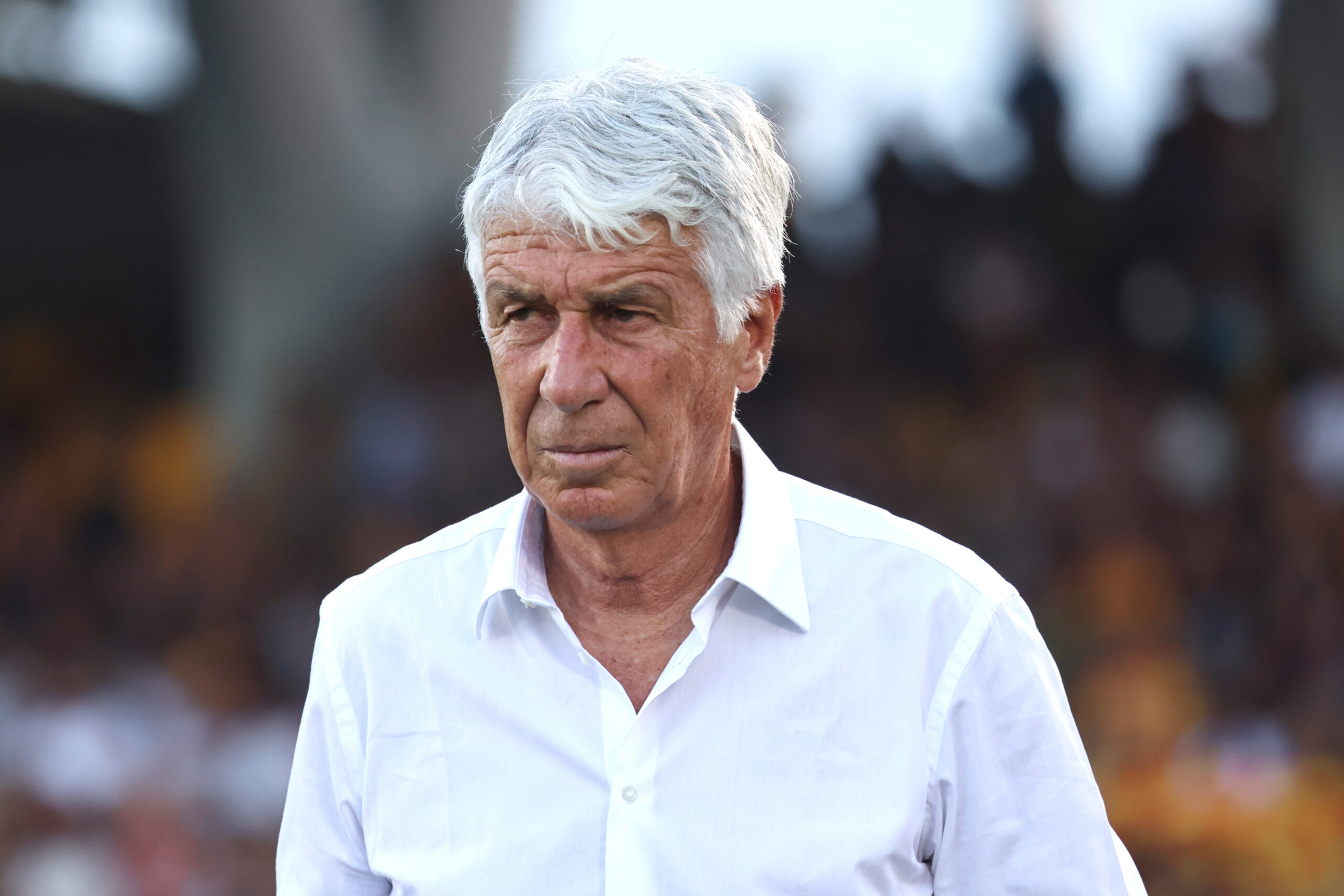 LECCE, ITALY - AUGUST 31: Head coach of AS Roma Gian Piero Gasperini during the Serie A match between US Lecce and AS Roma at Stadio Via del Mare on August 31, 2026 in Lecce, Italy. (Photo by Maurizio Lagana/Getty Images)